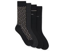 Hugo Boss heren BOSS giftbox 4P sokken basic print zwart