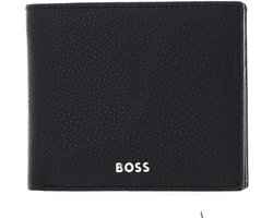 HUGO BOSS Leren Portemonnee Classic Grained Wallet Black Zwart