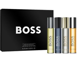Hugo Boss Miniatures Collection Giftset - Bottled EDT 10 ml + Bottled Infinite EDP 10 ml + Bottled EDP 10 ml + The Scent EDT 10 ml - Cadeauset Voor Heren