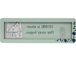 Huis Decoratie - Woonornament Metaal - Huis Inrichten - Handgemaakt Uniek - Vrijstaand - Veelkleurig