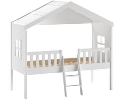 Huisbed Alix Wit - MDF - Hoogte 201.8 cm