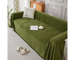 Huisdierbankhoes voor bank, 3-zitsbank, hondenbankhoes, L-vormige bankhoes (330 g/m², groen, 180 x 290 cm)