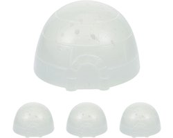 Huisjes Beeldjes - Mini Sculpturen - Microlandschap Decoratie - Gedetailleerd Vakmanschap - 4 Stuks - Wit