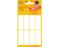 Huismerk Avery 3079 Handmatige Etiket 50x19mm