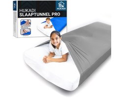 Hukadi - Slaaptunnel - Voor 90x200cm eenpersoonsbed - Licht Grijs/Taupe - Bed Tent Voor Betere Nachtrust - Prikkelarme Slaapomgeving - Goed voor angst en onrust - Licht - Voor Kinderen En Volwassenen - Alternatief voor een Verzwaringsdeken