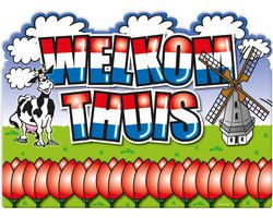 Huldebord - Welkom thuis - 47x34cm