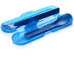 Human Gear - reisbestek - lichtgewicht - Trio - Blue - campingbestek - herbruikbaar
