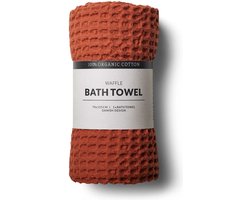Humdakin Badhanddoek Wafel structuur Terracotta 100% bio katoen