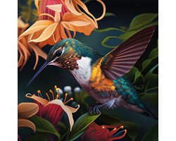 Hummingbird- Kristal Helder Galerie kwaliteit Plexiglas 5mm.- Blind Aluminium Ophang-frame- Fotokunst- luxe wanddecoratie- Akoestisch en UV Werend- inclusief verzending