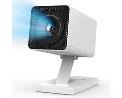 HUMYIG Smart Mini Projector – 4K Ondersteuning – WiFi6 & Bluetooth 5.4 – 150 ANSI Lumen – Autofocus & Automatische Keystone – 130 Inch – Portable Beamer met HIFI Speaker – Wit
