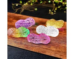 HunterBee 5 stuks nep pinda shell ambachtelijke decor levensechte 3D-moer beeldjes voor Thanksgiving feestgeschenken, kom presse-papier cadeau