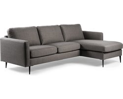Huri 3-zits hoekbank links/rechts woven taupe