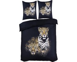 Husch Dekbedovertrek Leopard - 240x200/220 - Luipaard - Zwart