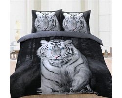 Husch Dekbedovertrek - Witte Tijger - 240x200/220