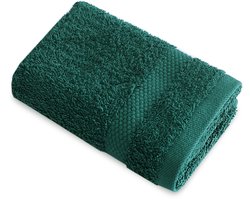 HUSH Living Badhanddoek - 70×140 cm - 100% katoen - zware kwaliteit 500g/m2 - Donkergroen