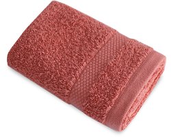 HUSH Living Handdoek - 50×100 cm - 100% katoen - zware kwaliteit 500g/m2 - Koraal