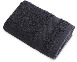 HUSH Living Handdoek - 50×100 cm - 100% katoen - zware kwaliteit 500g/m2 - Zwart