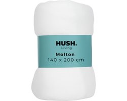 HUSH Living Molton matrasbeschermer - 80%katoen 20%polyester - uitstekende vochtopname - vormvast - comfort en duurzame bescherming - 140x200+30cm