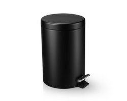 HUSH Living - prullenbak 3L - soft close deksel - uitneembare binnenemmer - extra compact - voor kleinere toiletten en badkamers - Midnight Black