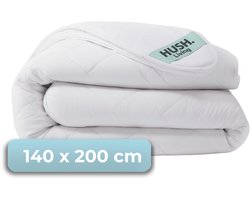 HUSH Living - Synthetisch dekbed - alle seizoenen - 140x200 cm - 350 gsm hoogwaardige polyestervezel - met bevestigingslusjes - warm en licht