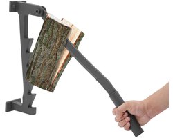 Hutjemutje - houtklover - wandklover - houtsplijter - kloofwig - handmatig - wandmontage - 40.5 cm - voor tuin & openhaard - zwart