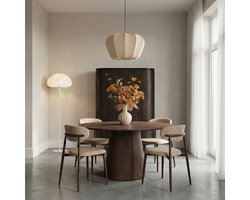 HUUS Eettafel Japandi - Ovaal - Afmeting: 200x100x76cm - Materiaal: Mango hout - Kleur: