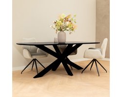 HUUS Eettafel Jens Deens ovaal zwart - 240cm