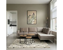 HUUS Hoekbank Sterre - Groen Links - Kleur: Groen - Afmeting: 247x195x84 cm