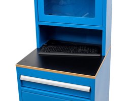 Huvema - Computerkast 17'' - BL 1D - Afmetingen: 56x57x174,8 cm - Werkplaatskast