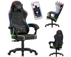 Huzaro Force 2.7 RGB – luxe velours gamestoel met LED-verlichting en ergonomisch design