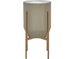 HYBRIDIUM - Bloempot - Taupe - 33 x 33 x 62 cm - Metaal