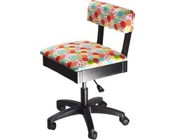 Hydraulische Naaistoel - Bureaustoel Kantoormuis - Naaien Knutselen - Opbergvak Lendesteun - 45-56 cm Hoogte - Multicolor Patchwork
