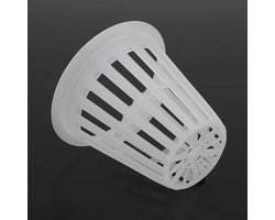 Hydroponics Basket - 10pcs Set - Bucket Basket Lid - Plastic Net Cups - Pots - Hydroponics Basket Cup - Plant Net Pot - Hydroponics Garden Containers - Tuinaccessoires