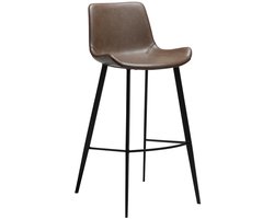 Hype Dan-Form barstoel PU-kunstleer bruin.