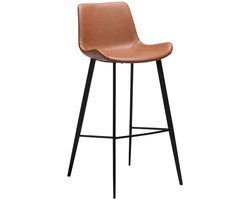 Hype Dan-Form barstoel PU-kunstleer cognackleurig.
