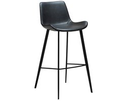 Hype Dan-Form barstoel PU-kunstleer zwart.