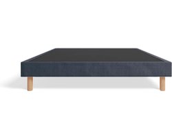 Hypnia - Essential Gestoffeerde Bedbodem - Bedframe 160 x 200 - Lattenbodem - Blauw - Eenvoudige Montage - Inclusief Verstevigingspoten - Tijdloze Bedbodem - Geschikt Voor Ieder Matras