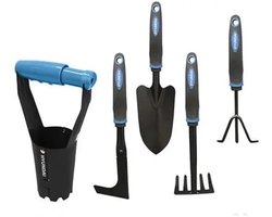 Hyundai Tuingereedschap Set – 5 Delig – Schep, Hark, Onkruidsteker & Bollenplanter