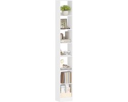 Hzuaneri Boekenkast,open houten boekenplank, opbergrekken,7-laags,wit