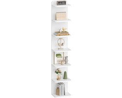 Hzuaneri wandplank set, vrijstaande plank met 7 niveaus,186 cm,wit