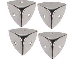 I-FIX kofferhoek / kisthoek 25mm gepolijst metaal | 4 stuks