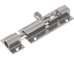 i-Fix Meubelgrendel | recht | messing vernikkeld | 50 mm | inclusief sluitplaat