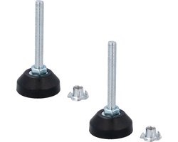 I-Fix Meubelstelvoet m8x60mm zwart 2 stuks