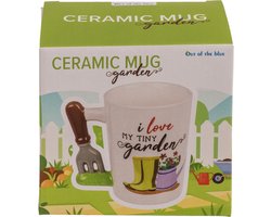 'I Love My Tiny Garden' Mok - Keramiek mok - 12,7 cm x 11 cm - Theemok - Leuke Mok - Cadeau tuinieren