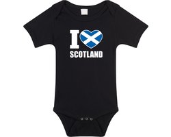 I love Scotland baby rompertje zwart jongens en meisjes - Kraamcadeau - Babykleding - Schotland landen romper 68