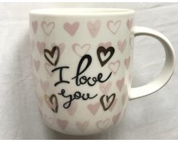 I Love you mok, beker porselein in cadeautas