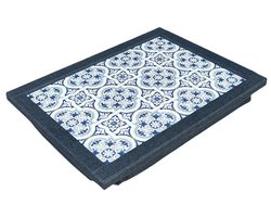 i-Style- Laptray - Schootkussen Blauwe Portugese Tegeltjes - 40x33x7 cm