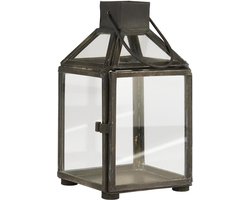 IB Laursen Glas lantaarn Norr mini Zwart 12,5cm hoog