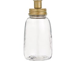 IB Laursen - glazen pot kandelaar dinerkaars - deksel goud