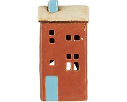 Ib Laursen - Keramieken huisje - Brighton - waxinelichthouder - terracotta
